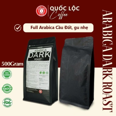 Cà Phê Arabica Dark Roast 500g - Rang Mộc, Pha Phin & Máy, Giá chỉ 80k - Quốc Lộc