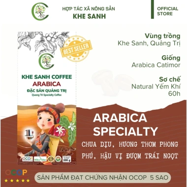 Cà phê Arabica Specialty Khe Sanh OCOP 5 sao - Rang xay nguyên chất, giá ưu đãi 89.000₫