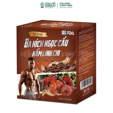 Cà Phê Ba Kích Ngọc Cẩu, Đông Trùng, Nấm Linh Chi 15x10g - Giá 50.000, Tốt cho Nam 3