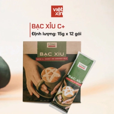 Cà Phê Bạc Xỉu Hoà Tan C+ Cộng Cà Phê 180g (12 gói 15g) - Vixi Giá chỉ 55.000đ