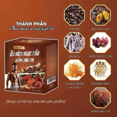 Cà Phê Bổ Than Tráng Dương Tăng Cường 15 Gói - Ba Kích, Ngọc Cẩu, Nấm Linh Chi 50k 8 Cà Phê Bổ Than Tráng Dương Tăng Cường 15 Gói - Ba Kích, Ngọc Cẩu, Nấm Linh Chi 50k 8
