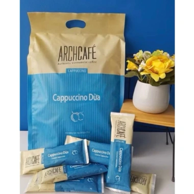 Cà Phê Cappuccino Dừa Archcafe – Hộp 12 Gói (20g) hoặc Bịch 50 Gói, Giá chỉ 89.000₫