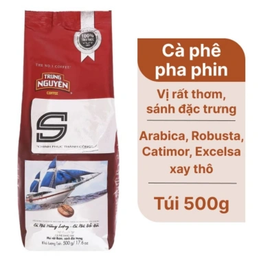 Cà phê chinh phục S 500gr - Rang xay trung nguyên, hương thơm nồng nàn, màu nâu sánh, giá ưu đãi 98.000đ 2