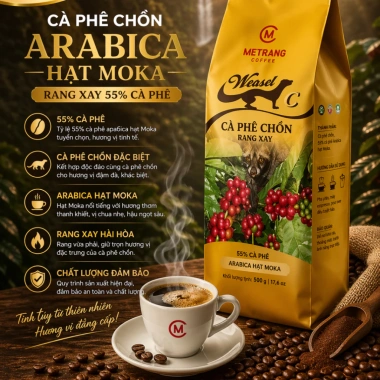 Cà phê Chồn rang xay 500g túi bột – Thơm ngon đậm vị, quà biếu thượng hạng, giảm giá 20% chỉ 297.000₫