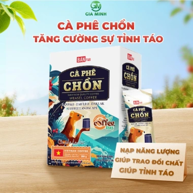 Cà Phê Chồn Thơm Ngon Đậm Vị - Dễ Pha, Tiện Lợi, Tăng Tỉnh Táo, Hộp 10 Gói 52.000 VND