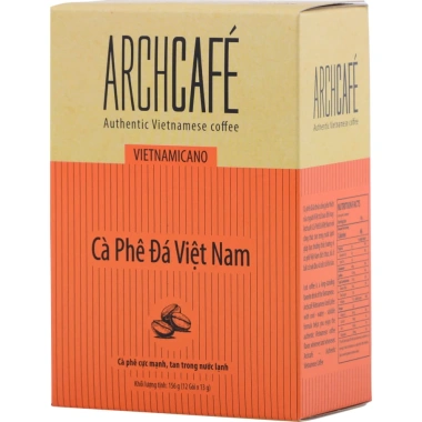 Cà phê đá Archcafe 12 gói 13g - Hương vị Việt Nam, giảm giá 89k, thơm ngon, dễ pha
