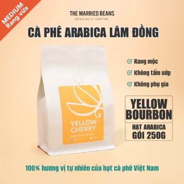 Cà phê đặc sản Arabica Yellow Cherry rang mộc 100% Married Beans 250g vừa espresso phin 250k