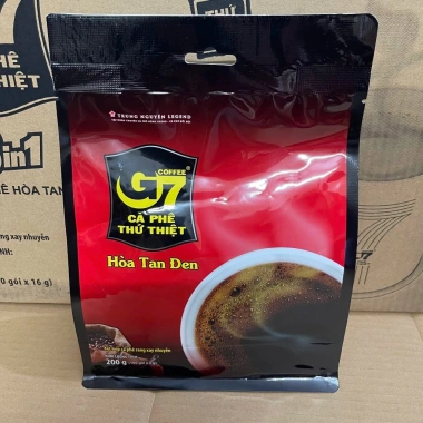 Cà phê G7 hòa tan đen không đường, không sữa - Bịch 100 gói 2gr, giá ưu đãi 229k 2