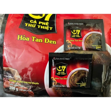 Cà phê G7 hòa tan đen không đường, không sữa - Bịch 100 gói 2gr, giá ưu đãi 229k 3