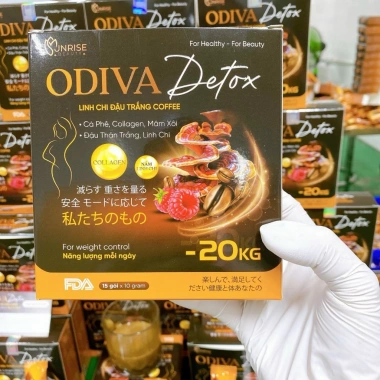 Cà phê giảm cân Linh Chi Đậu Trắng ODIVA collagen 15 gói Kiểm soát cân nặng, đẹp da, hỗ trợ tiêu hoá, giảm còn 65k 4