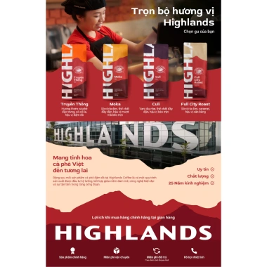 Cà Phê Hạt Full City Roast Highlands Coffee 1kg - Hương Đậm Đà, Giá Ưu Đãi 665.000₫ 5