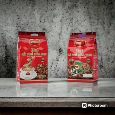 Cà Phê Hoà Tan 3in1 Vin - Bịch 50 Gói 16g, Hương Vị Đà, Giá Ưu Đãi 140.000₫