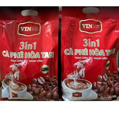 Cà Phê Hoà Tan 3in1 Vin - Bịch 50 Gói 16g, Hương Vị Đà, Giá Ưu Đãi 140.000₫