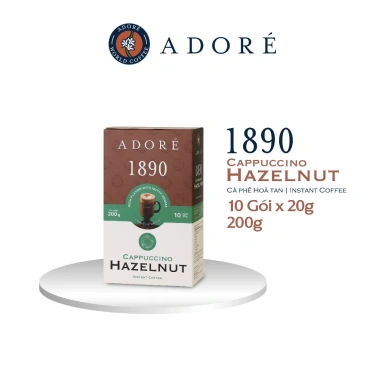 Cà Phê Hòa Tan ADORÉ 1.890 Cappuccino Hazelnut Hương Hạt Dẻ Đậm Đà - Quà Tết 84.000đ cho gia đình và bạn bè 2