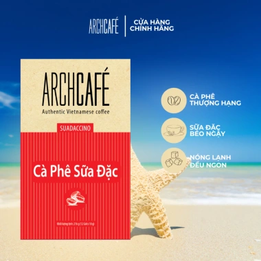 Cà Phê Hòa Tan Cappuccino Dừa Archcafe 12 gói - Giảm còn 60.000đ, vị thơm béo, tiện lợi
