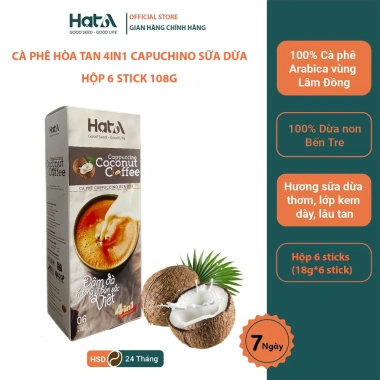 Cà phê hòa tan Capuchino sữa dừa 4 in 1 A Cafe 108g - Giá chỉ 46.000 VNĐ