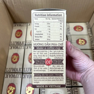 Cà Phê Hoà Tan Con Chồn Vàng C7 3in1 Luwak - Hàng date mới, Giá 170k, Tiện lợi