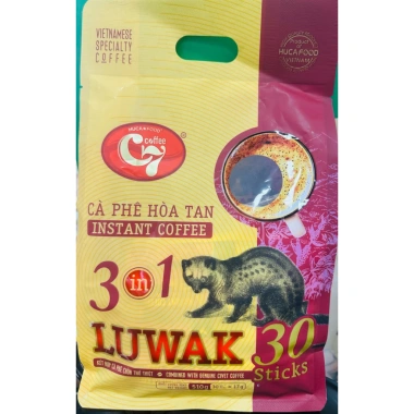 Cà Phê Hòa Tan Con Chồn Vàng C7 Luwak 3 Trong 1 - 30 Gói 17g, Giá ưu đãi 249.000 VNĐ 2