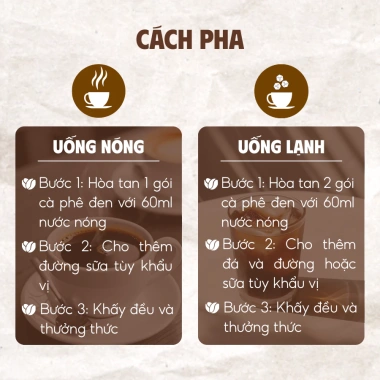 Cà Phê Hòa Tan Đen Không Đường Không Calo, Nguyên Chất Đậm Đà, Tiện Lợi 30g (15 gói x2) - Chỉ 80.000đ 3 Cà Phê Hòa Tan Đen Không Đường Không Calo, Nguyên Chất Đậm Đà, Tiện Lợi 30g (15 gói x2) - Chỉ 80.000đ 3