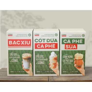 Cà Phê Hoà Tan Đủ Vị - Nâu Kem Muối, Cốt Dừa, Bạc Xỉu, Sữa - Giảm còn 39.000đ 2