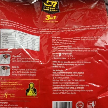 Cà Phê Hòa Tan G7 Trung Nguyên 3in1 - Túi 50 gói 16g hoặc 100 gói 16g - Thơm Ngon Đậm Vị, Giá chỉ 191.000 VND 3 Cà Phê Hòa Tan G7 Trung Nguyên 3in1 - Túi 50 gói 16g hoặc 100 gói 16g - Thơm Ngon Đậm Vị, Giá chỉ 191.000 VND 3