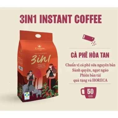 Cà phê hòa tan L amant 3in1 thơm ngon - Túi 50 gói, giá chỉ 150.000đ giảm mạnh