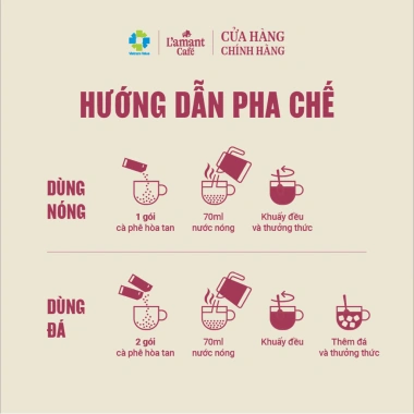 Cà phê hòa tan Lamant 3in1 22 gói - Vị đậm đà, tiện lợi, giá chỉ 66.500₫