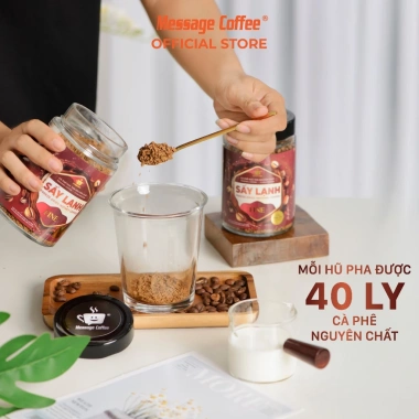 Cà Phê Hòa Tan Sấy Lạnh FINE Cao Cấp - Tinh chất rang xay nguyên chất, tiện lợi dùng liền từ Message Coffee, giảm còn 170.000 VND