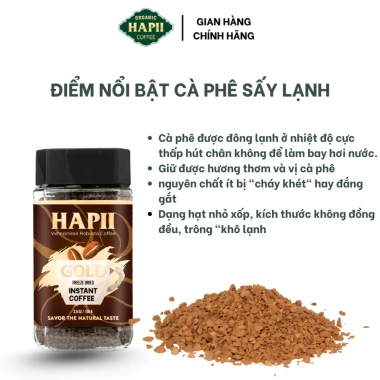 Cà Phê Hoà Tan Sấy Lạnh Robusta 100g - Cold Brew Dùng Liền, Giá 39.000₫ Hapii