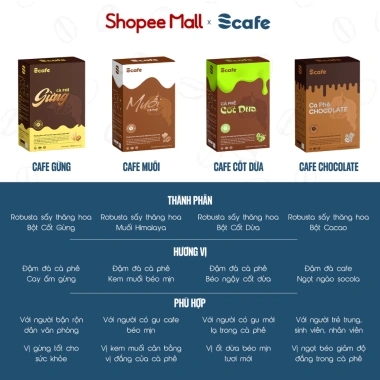 Cà Phê Hòa Tan Scafe Nguyên Chất - Giữ Trọn Hương Vị Đậm Đà Bền Lâu, Giá 69.000đ 4 Cà Phê Hòa Tan Scafe Nguyên Chất - Giữ Trọn Hương Vị Đậm Đà Bền Lâu, Giá 69.000đ 4