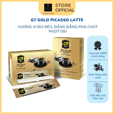 Cà Phê Hòa Tan Trung Nguyên G7 Picasso Latte 14 Gói - Béo Diu, 89.000₫ Cà Phê Hòa Tan Trung Nguyên G7 Picasso Latte 14 Gói - Béo Diu, 89.000₫