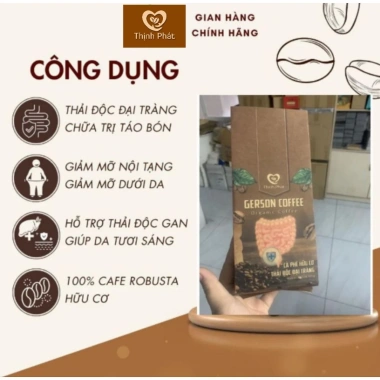 Cà phê hữu cơ Gerson 500g - Nguyên chất, thải độc đại tràng, giảm giá 178.000 VND 3