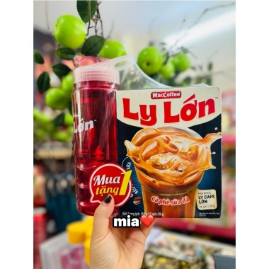 Cà phê Ly Lớn Maccoffee 10 gói 26g - Giá ưu đãi 59k, tặng bình uống nước sẵn