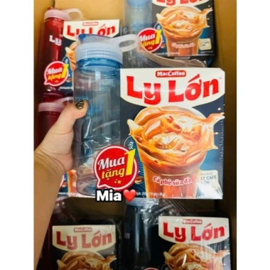 Cà phê Ly Lớn Maccoffee 10 gói 26g - Giá ưu đãi 59k, tặng bình uống nước sẵn 4