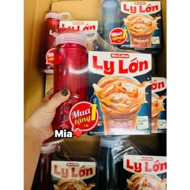 Cà phê Ly Lớn Maccoffee 10 gói 26g - Giá ưu đãi 59k, tặng bình uống nước sẵn 6