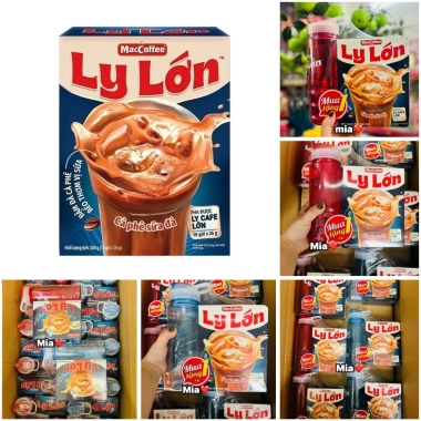 Cà phê Ly Lớn Maccoffee 10 gói 26g - Giá ưu đãi 59k, tặng bình uống nước sẵn 8