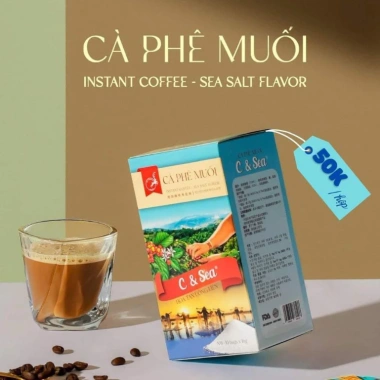 Cà Phê Muối Hòa Tan C&Sea Le Plateau 10 gói - Vị Mặn Đậm Đà, Chỉ 58.000₫