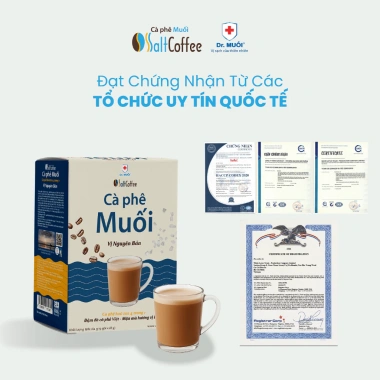 Cà Phê Muối Hòa Tan SaltCoffee Vị Nguyên Bản 9 Gói - Muối Biển Tự Nhiên - Giá 53.350 VND