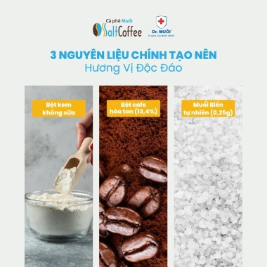 Cà Phê Muối Hòa Tan SaltCoffee Vị Nguyên Bản 9 Gói - Muối Biển Tự Nhiên - Giá 53.350 VND