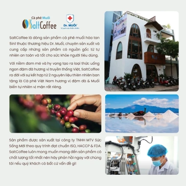 Cà Phê Muối Hòa Tan SaltCoffee Vị Nguyên Bản 9 Gói - Muối Biển Tự Nhiên - Giá 53.350 VND