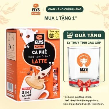 Cà Phê Muối Latte 3in1 15 gói 255g Robusta Arabica Thơm Béo Quà Tết Elys Coffee 38.999 VND 2
