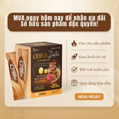 Cà phê Odiva Linh Chi & Đậu Trắng - Mâm Xôi, kiểm soát cân nặng, giảm cân 36.001đ 8