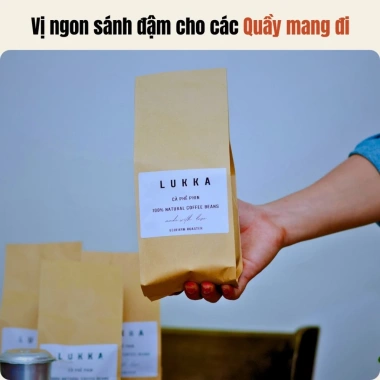 Cà Phê Pha Phin Lukka 100g-500g Sánh Đậm, Hương Thơm Hậu Ngọt Dịu - 35.000₫ 5