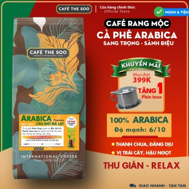 Cà phê rang xay Arabica Cầu Đất 100% nguyên chất - Thanh chua nhẹ, hậu vị tuyệt vời, chỉ 103k