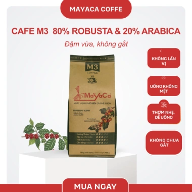 Cà phê rang xay Blend 80% Robusta 20% Arabica Mayaba M3 - 138.000đ (giảm từ 179.400đ)