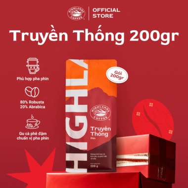 Cà Phê Rang Xay Highlands Coffee 200g - Hương Đậm Đà, Giá Ưu Đãi 105.000₫