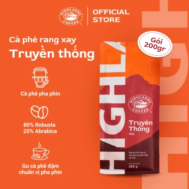 Cà Phê Rang Xay Highlands Coffee 200g - Hương Đậm Đà, Giá Ưu Đãi 105.000₫ 3 Cà Phê Rang Xay Highlands Coffee 200g - Hương Đậm Đà, Giá Ưu Đãi 105.000₫ 3
