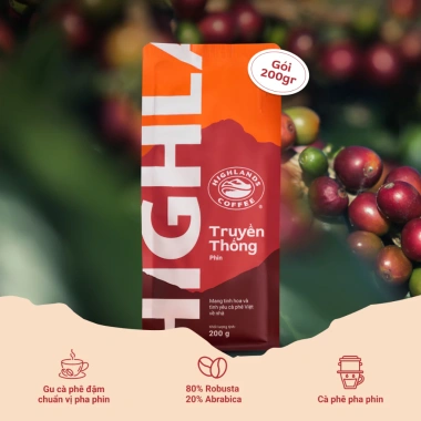 Cà Phê Rang Xay Highlands Coffee 200g - Hương Đậm Đà, Giá Ưu Đãi 105.000₫ 5 Cà Phê Rang Xay Highlands Coffee 200g - Hương Đậm Đà, Giá Ưu Đãi 105.000₫ 5