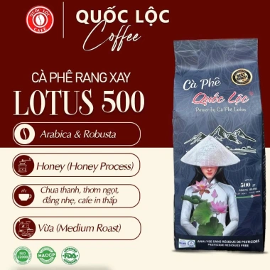 Cà Phê Rang Xay Lotus500 500g Pha Phin & Pha Máy - 240.000 VND - Quốc Lộc 2