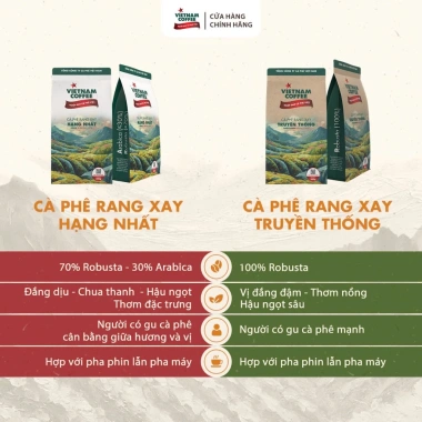 Cà phê rang xay Robusta 100% Vietnam Coffee 500gr cho phin túi - Giá ưu đãi 339k 7